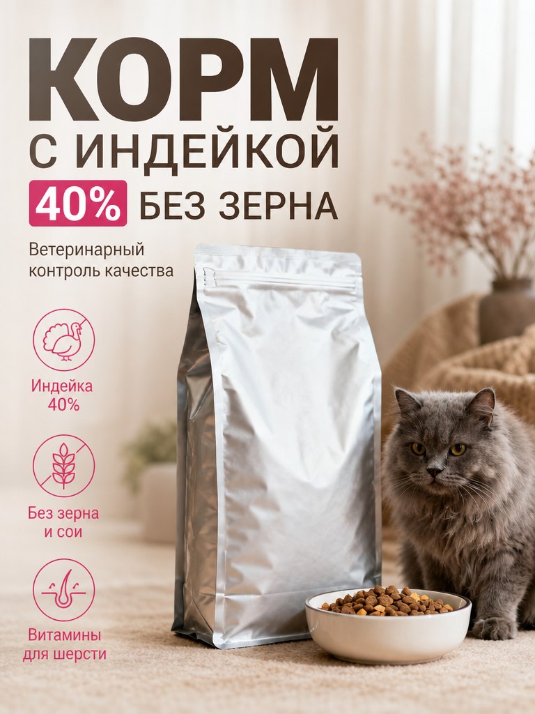 Корм для кошек — Доверие и состав