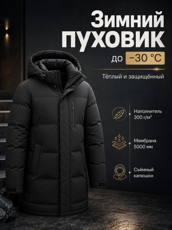 Пуховик — Премиум тёмный